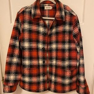 Taylor stitch ojai jacket in garnet plaid wool - Small